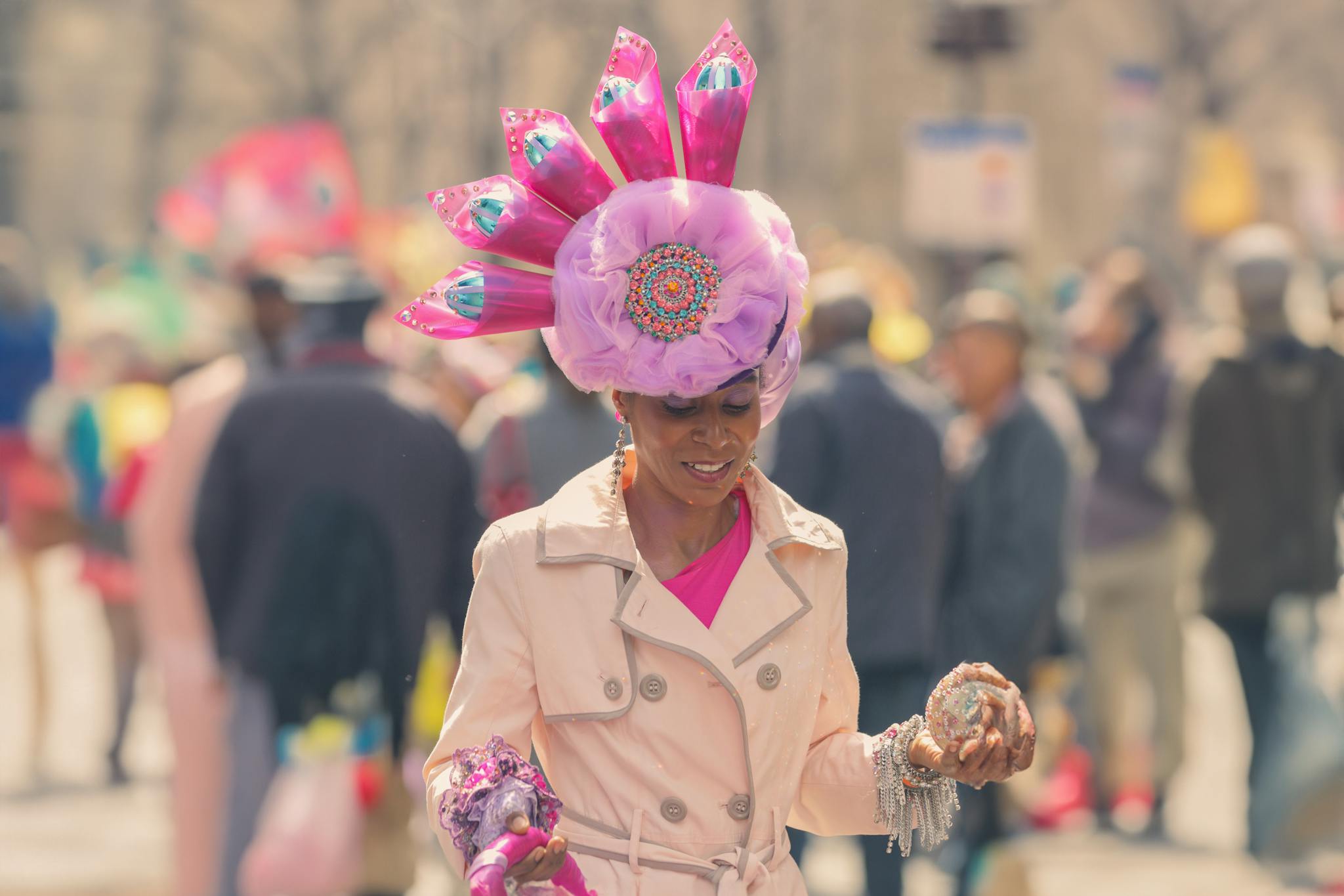 Home 9 A vibrant participant in New York's festive Easter Parade, showcasing creativity and tradition.