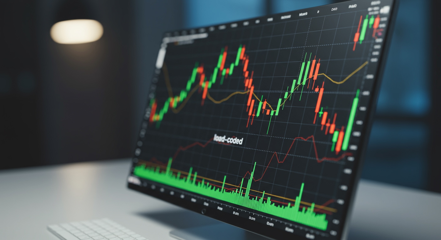Trading candle stick photo